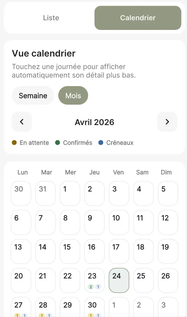 Planning et tournées
